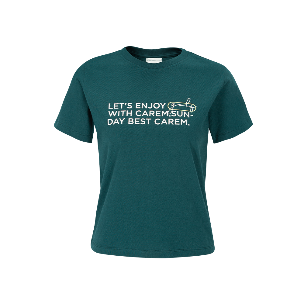 (W) CLUBHOUSE PRINT T-SHIRTS - GREEN